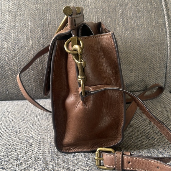 Frye Farrah Top Handle Brown Leather satchel bag - Picture 5 of 16